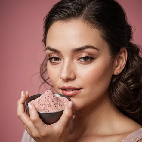 Beautiful woman holding berry