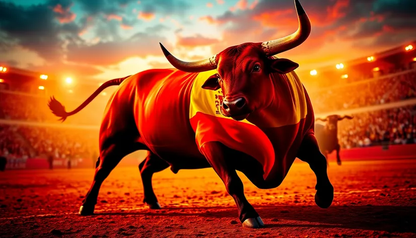 spanish flag bull