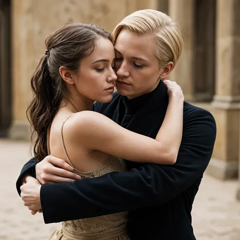 draco malfoy hugging brown