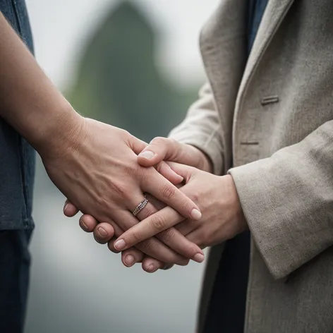 holding hands couple