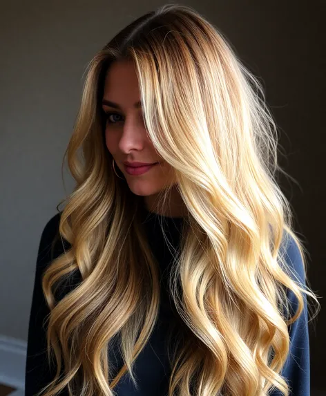 long blonde thick hair