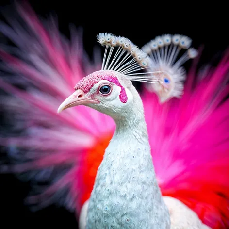 albino peacock