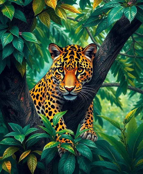 jaguar in a tree