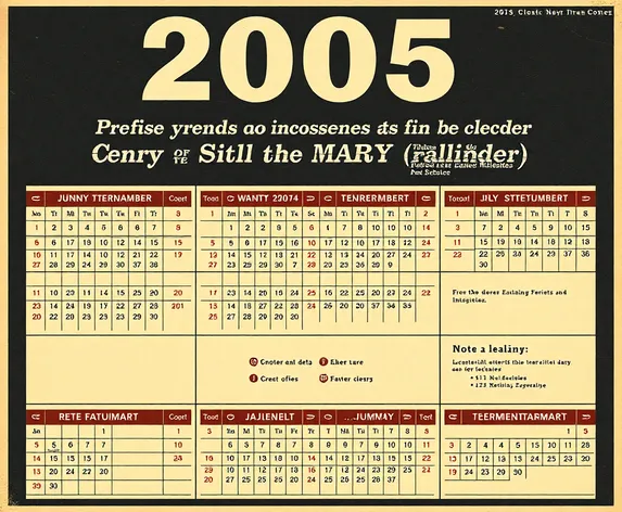 2005 calendar