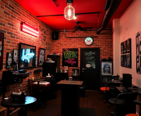 modern tattoo shop interior