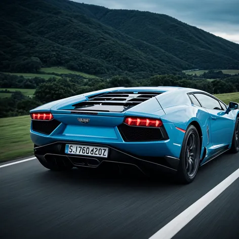 blue lamborghini