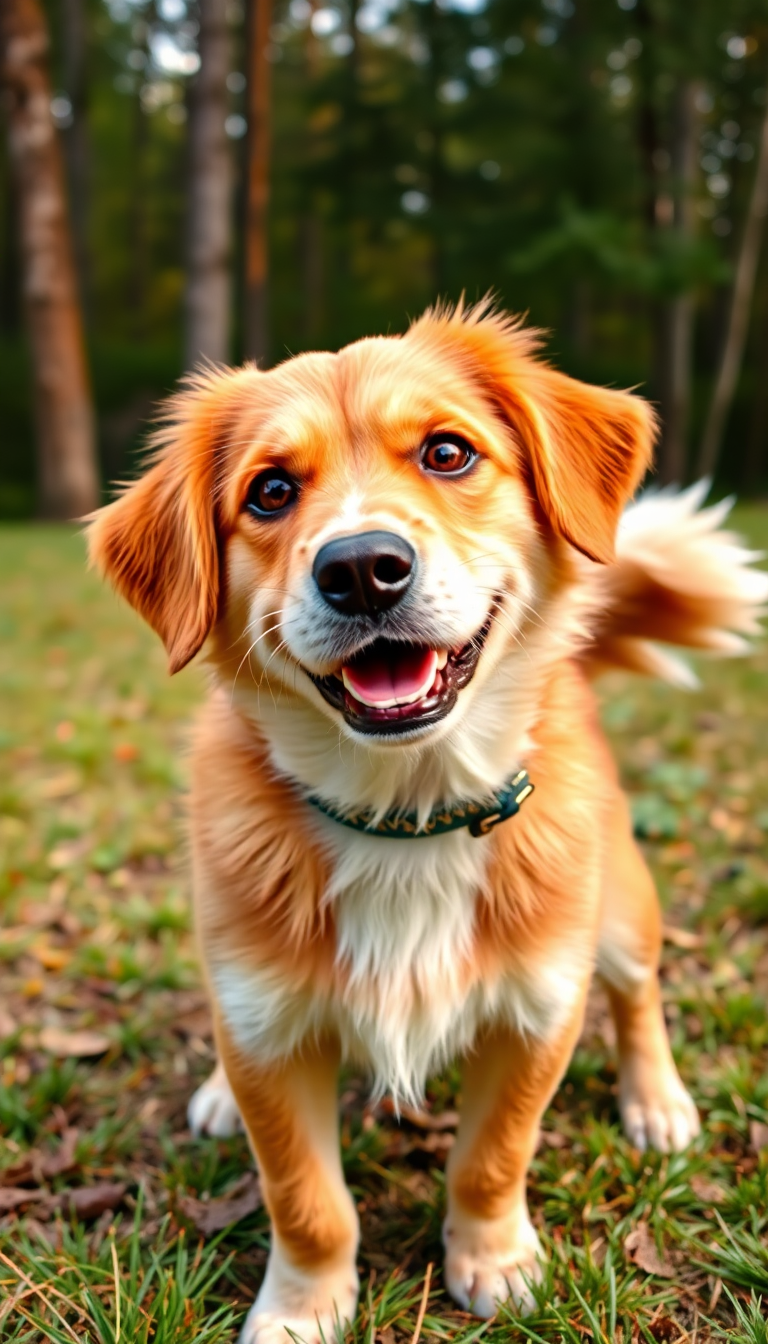 Fashion beagle mixed with golden retriever