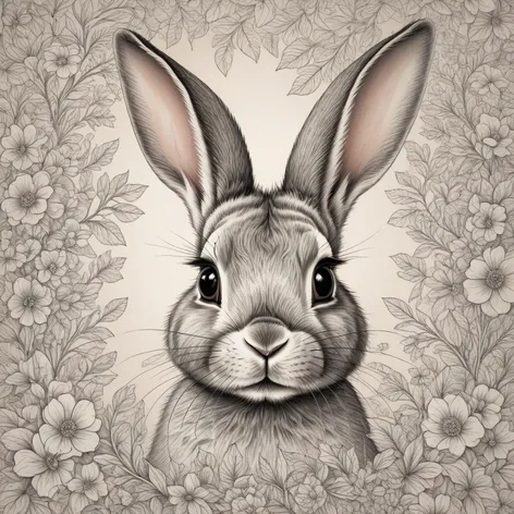 bunny face drawing