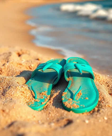 turquoise sandals