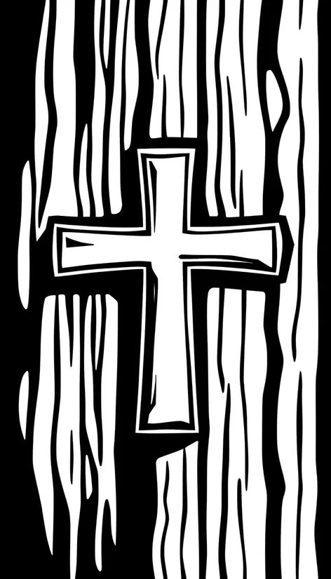 black and white cross