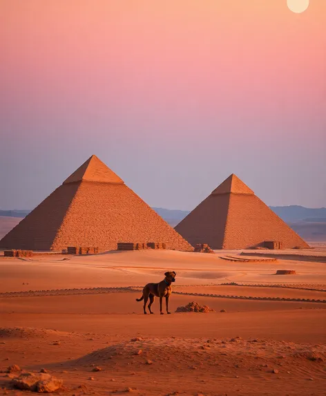 egyptian pyramids dog