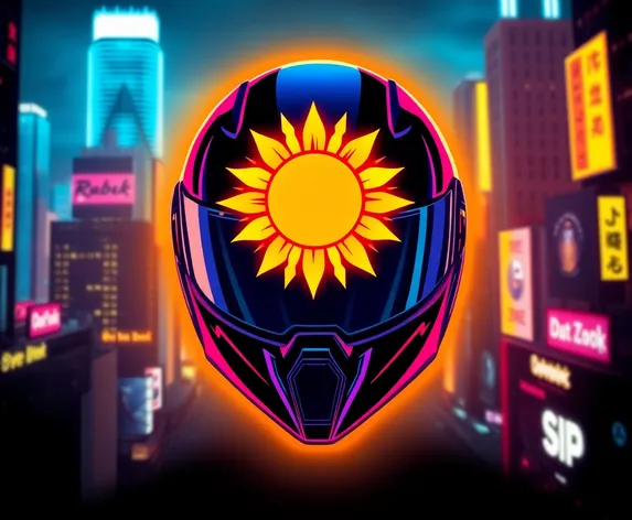 sun logo for helmet