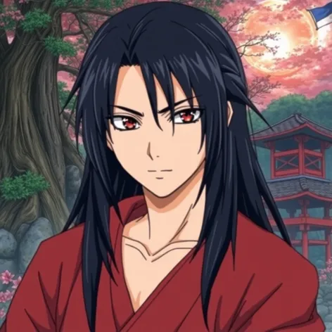 sasuke with long hair