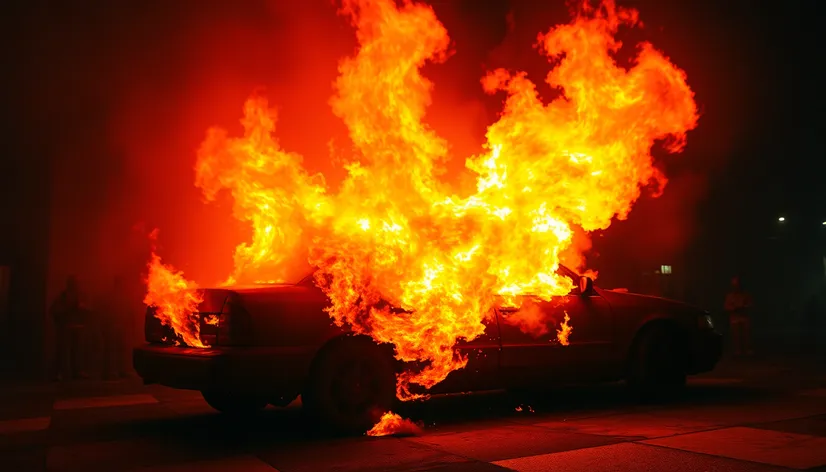 fire from car