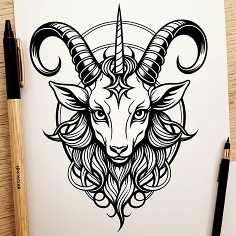 Kawaii baphomet demon goat