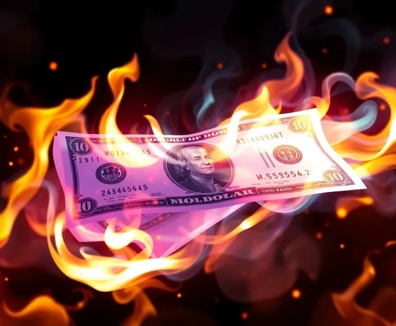 burning money gif animated