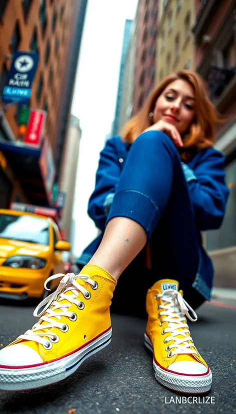 yellow converse