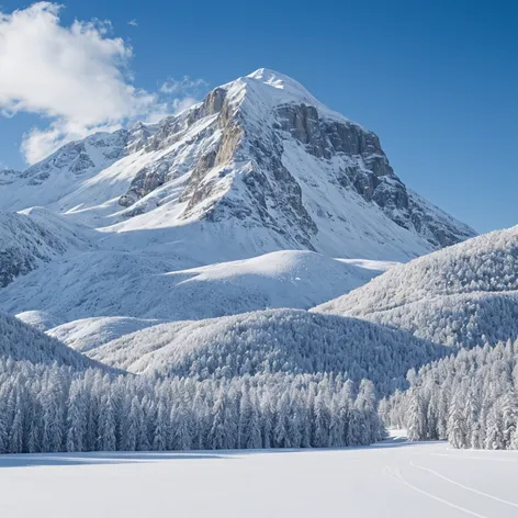 Snow covered mountain