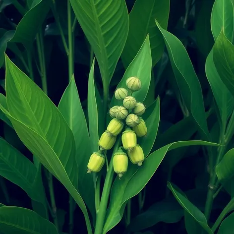 tall big green leaves