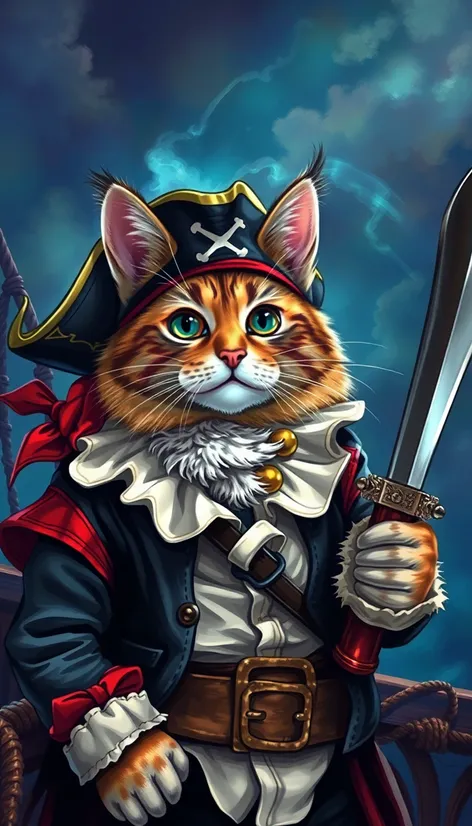 cat in pirate costume