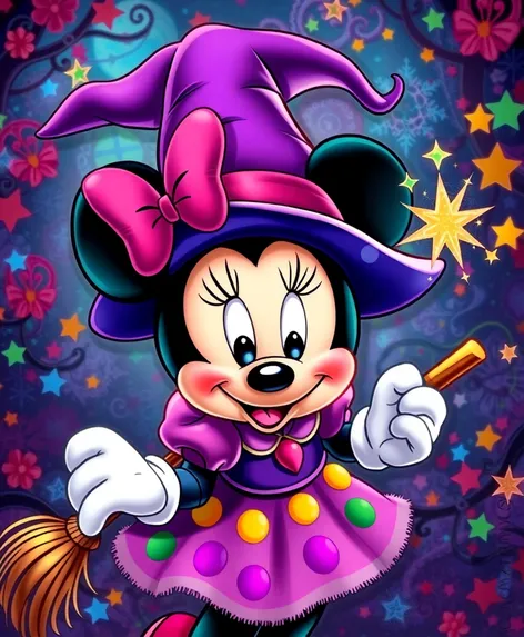 minnie mouse witch coloring