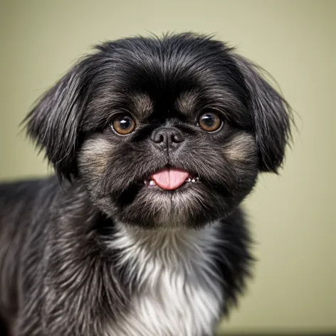 young black shih tzu