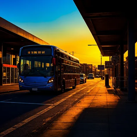 bus at bus stop