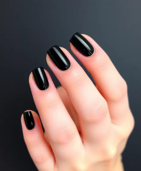 black nail art for