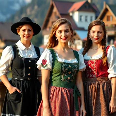 women in dirndl