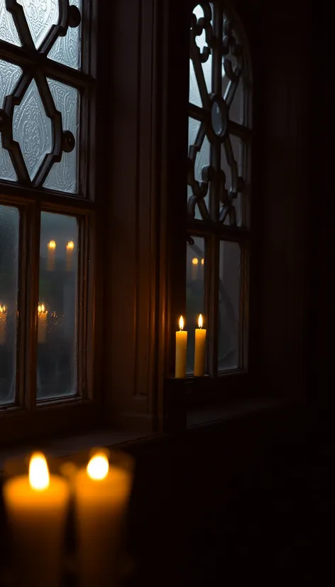 antique window candles