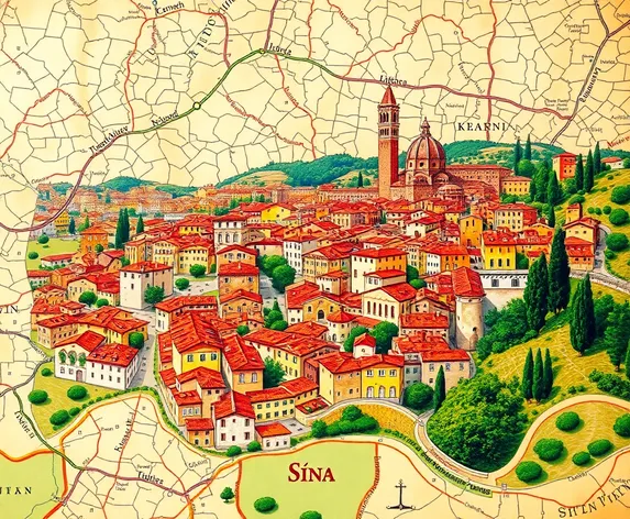 siena italy map