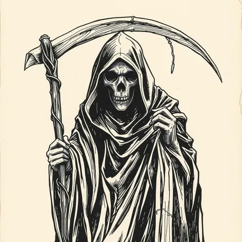 grim reaper drawing