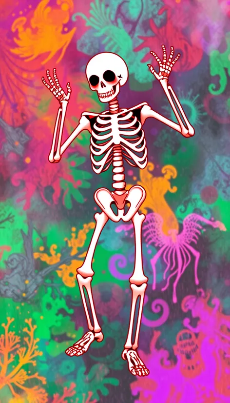 dancing skeleton transparent background