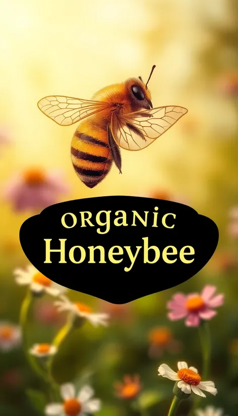 organic honeybee logo