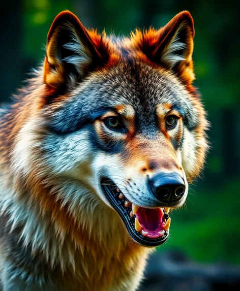 wolf with dog mouth