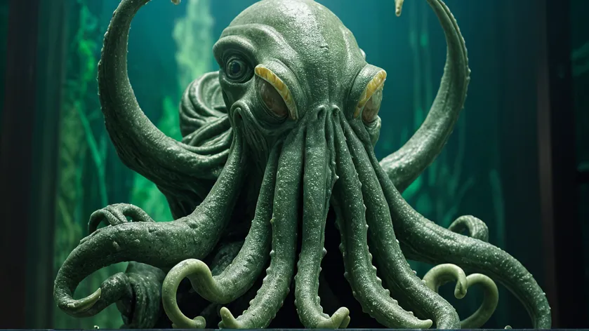 The cthulhu statue has