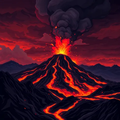 volcano clipart