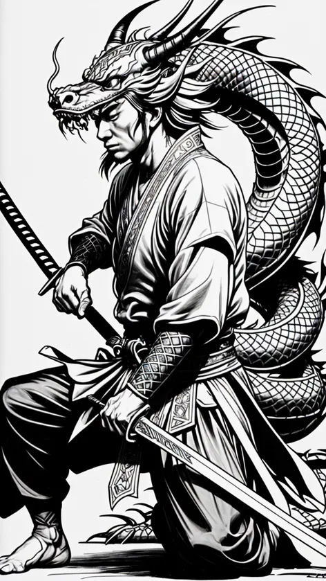 A Japanese samurai warrior