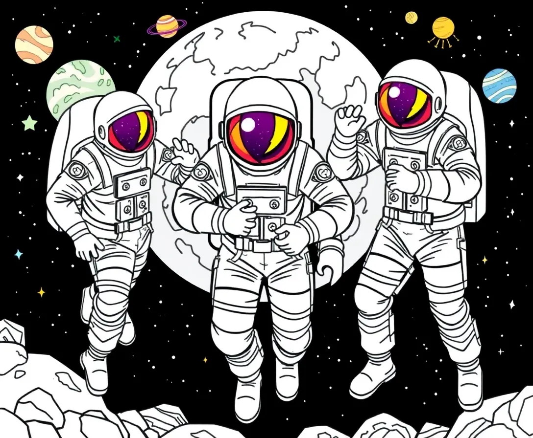 astronaut coloring page