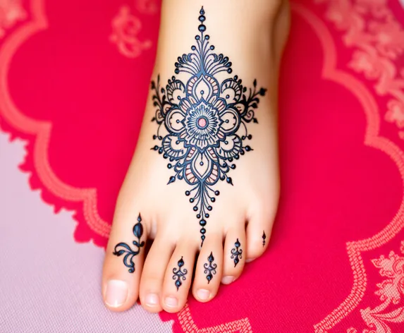 foot henna patterns