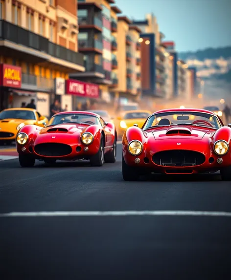 old red super cars