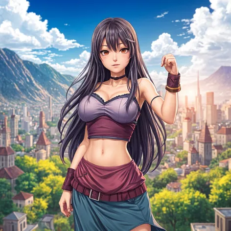 Giantess anime woman