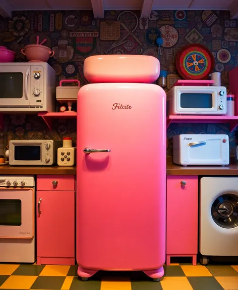 pink fridge