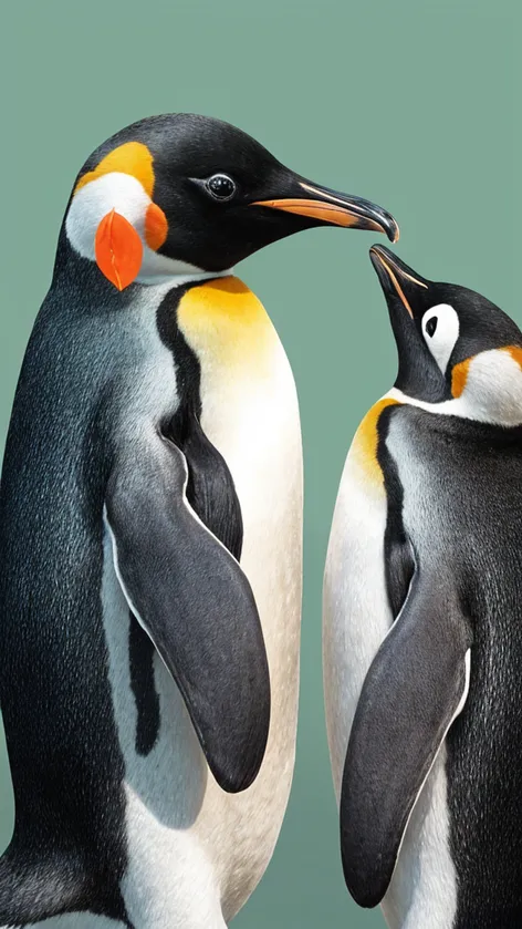 Two penguins that are