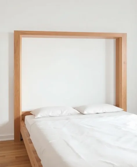 hardwood minimalist bedframe