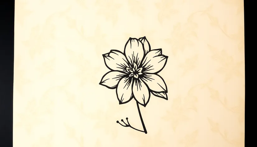 flower tattoo stencil