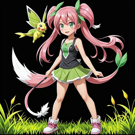 Grass/fairy type Pokémon, green