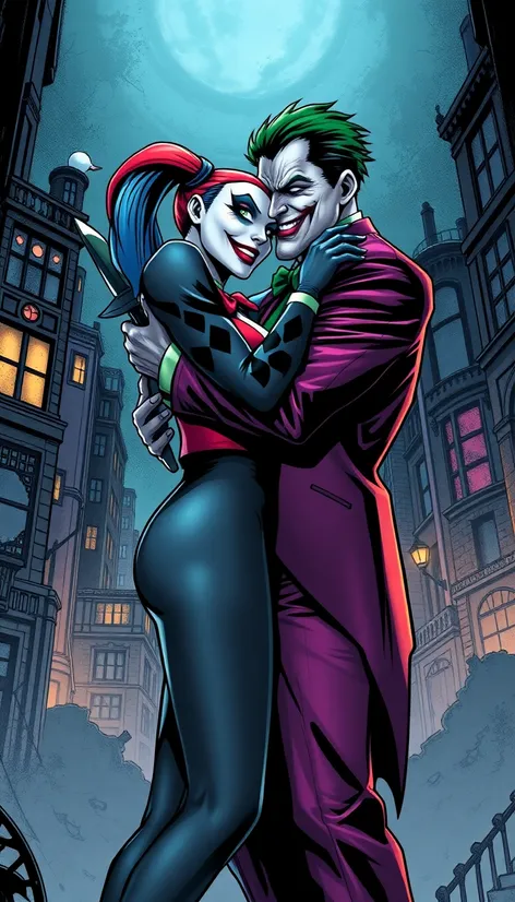 harley and joker kiss