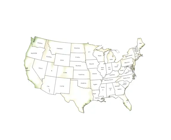 map of usa in