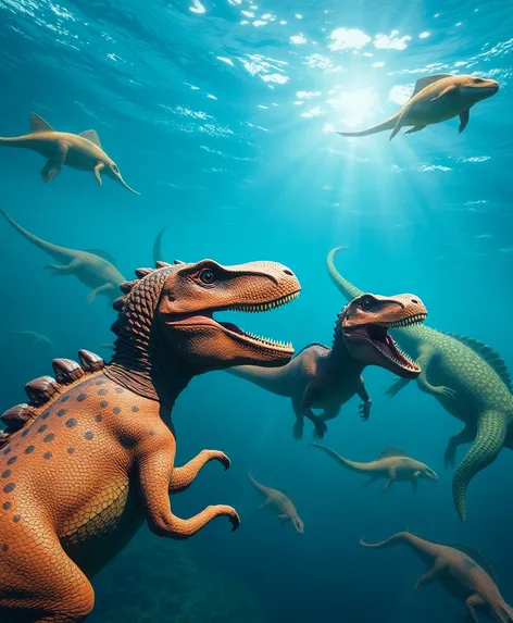 swimming dinosaurs